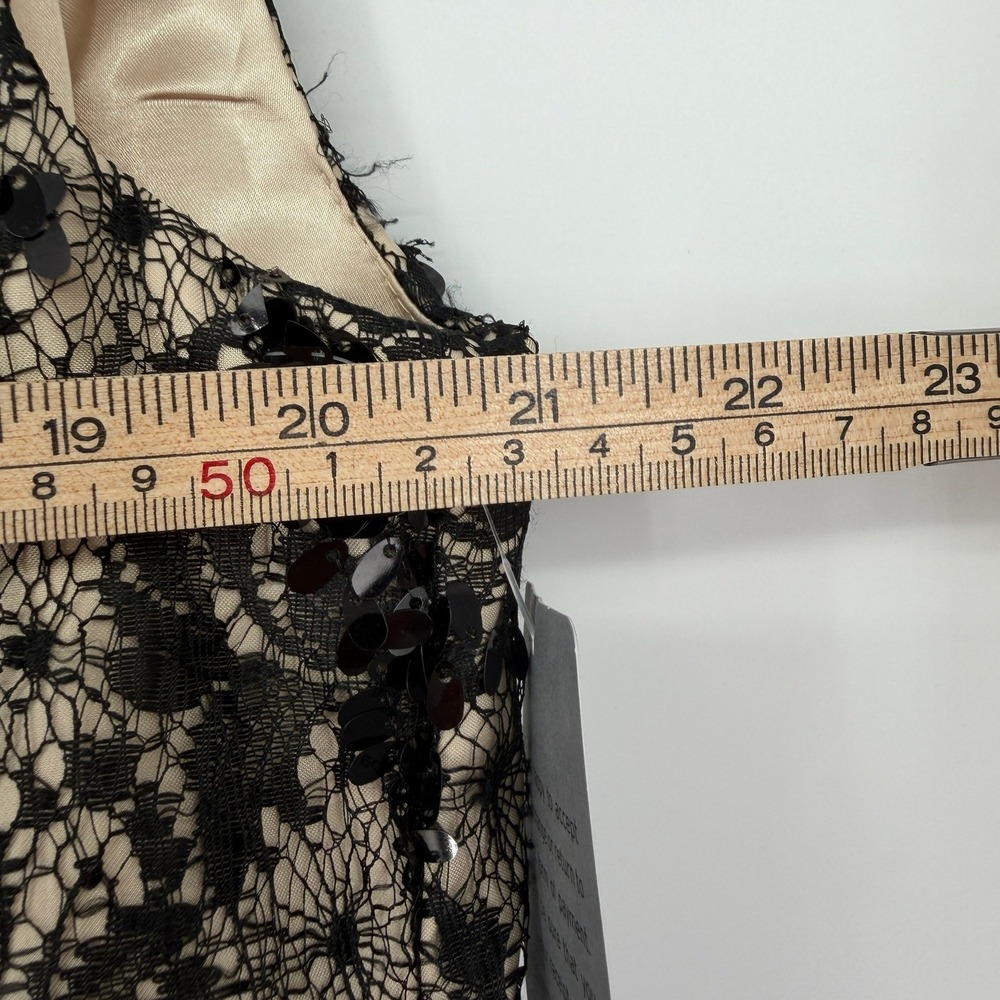 Mac Duggal 77181F Sleeveless Gown Black Lace Sequin Beaded Corset Back Dress 14W - Picture 12 of 15